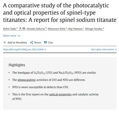 photocatalytic and optical properties of spinel-type titanates